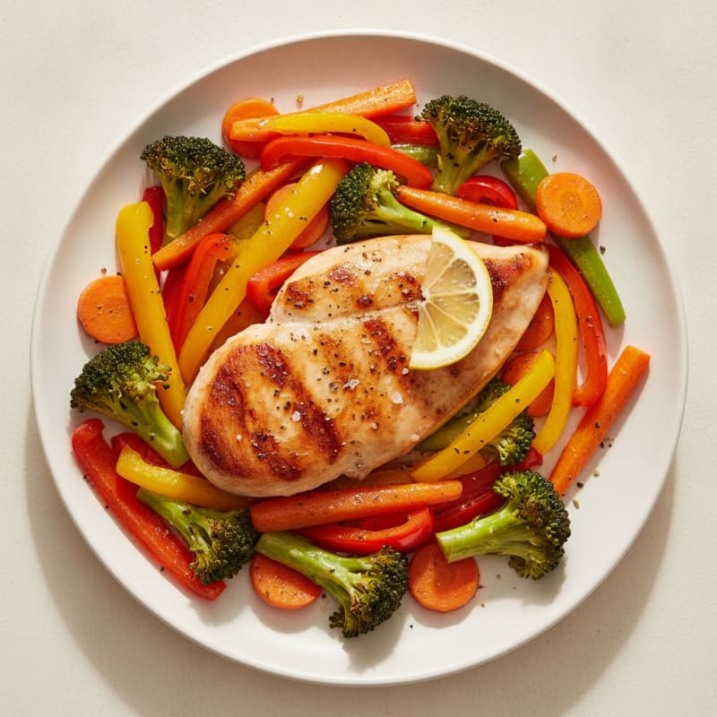 Pan-Seared Chicken with Roasted Vegetables