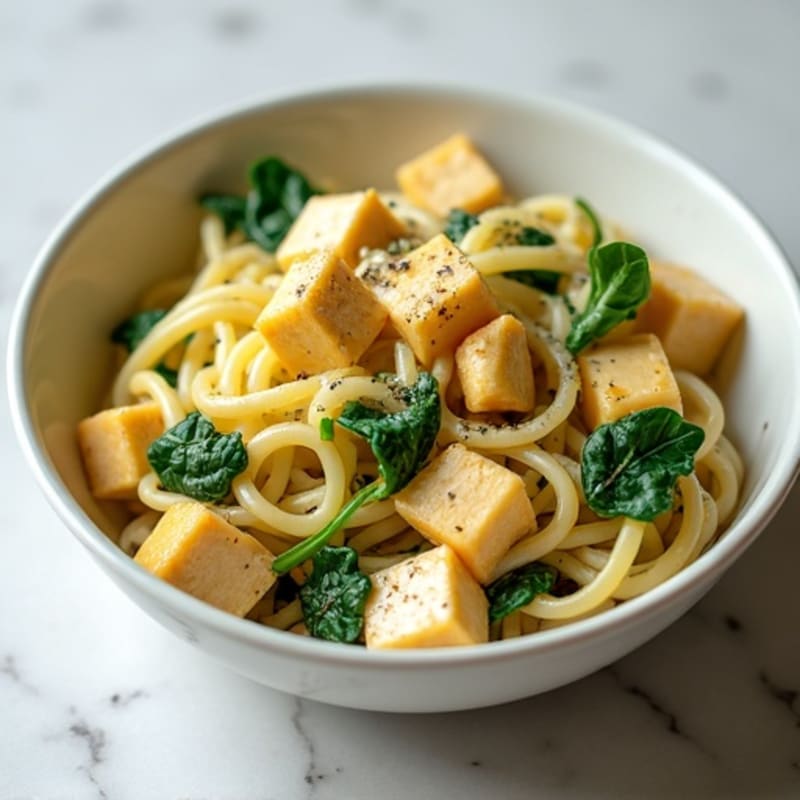 Healthy Creamy Cashew Alfredo Pasta