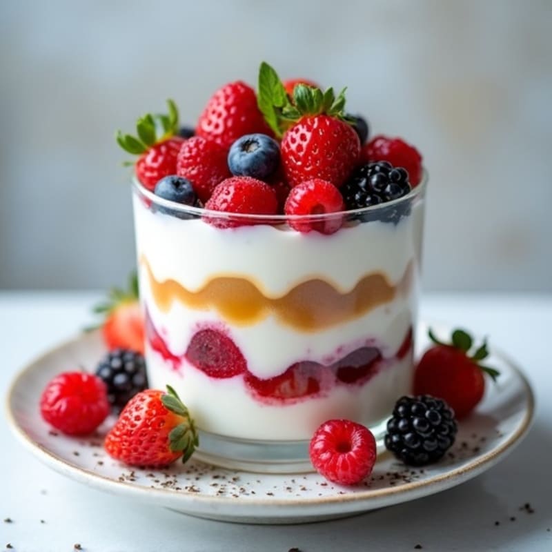Creamy Greek Yogurt Protein Parfait with Mixed Berries