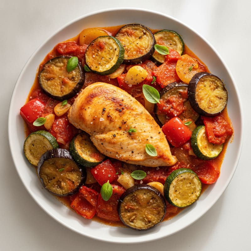 Roasted Vegetable Ratatouille with Fresh Herbs