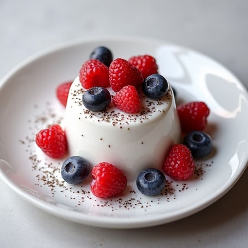 Silky Greek Yogurt Protein Mousse with Mixed Berries