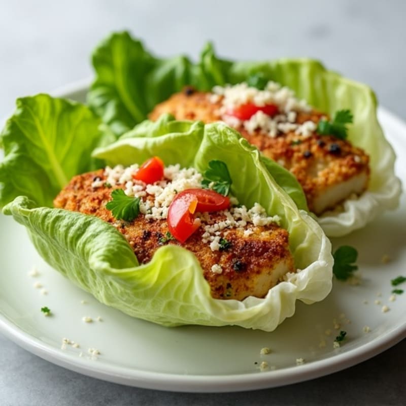 Crispy Chicken Caesar Lettuce Wraps