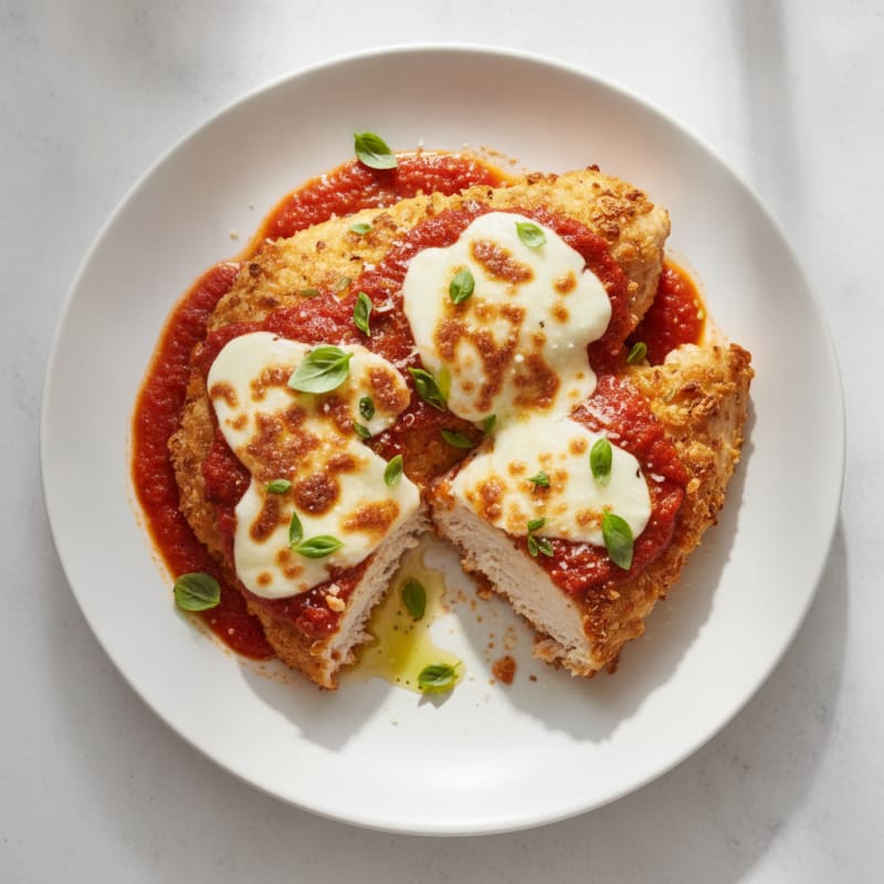 Crispy Chicken Parmesan with Marinara Sauce