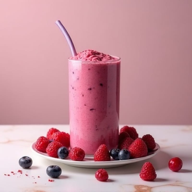 Creamy Triple Berry Protein Smoothie