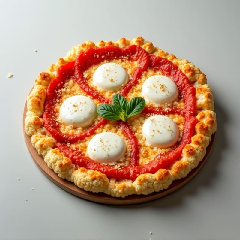 Crispy Cauliflower Crust Pizza with Fresh Mozzarella