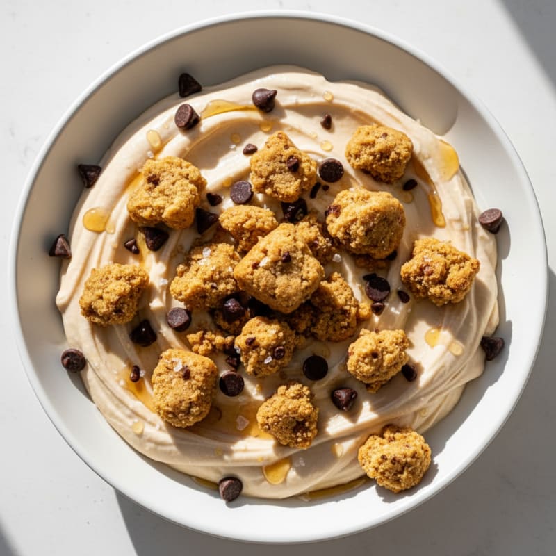 Creamy Chocolate Chip Cookie Dough Protein Bowl