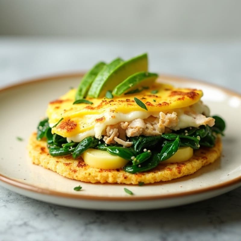 Egg White Scramble with Turkey Breast and Spinach
