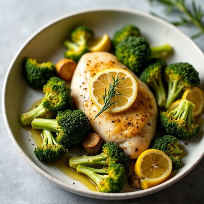 Sheet Pan Lemon Herb Chicken and Crispy Broccoli