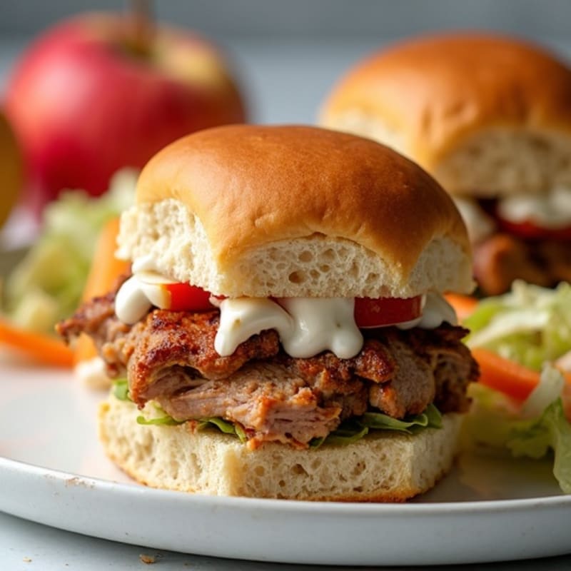 Lean Pulled Pork Sliders with Crispy Apple Slaw