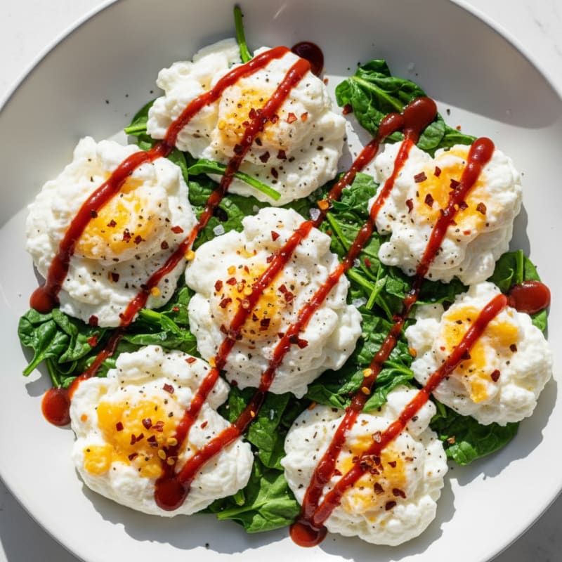 Spicy Egg White Scramble with Spinach