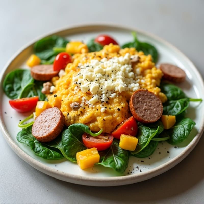 Protein-Packed Spinach and Egg White Scramble