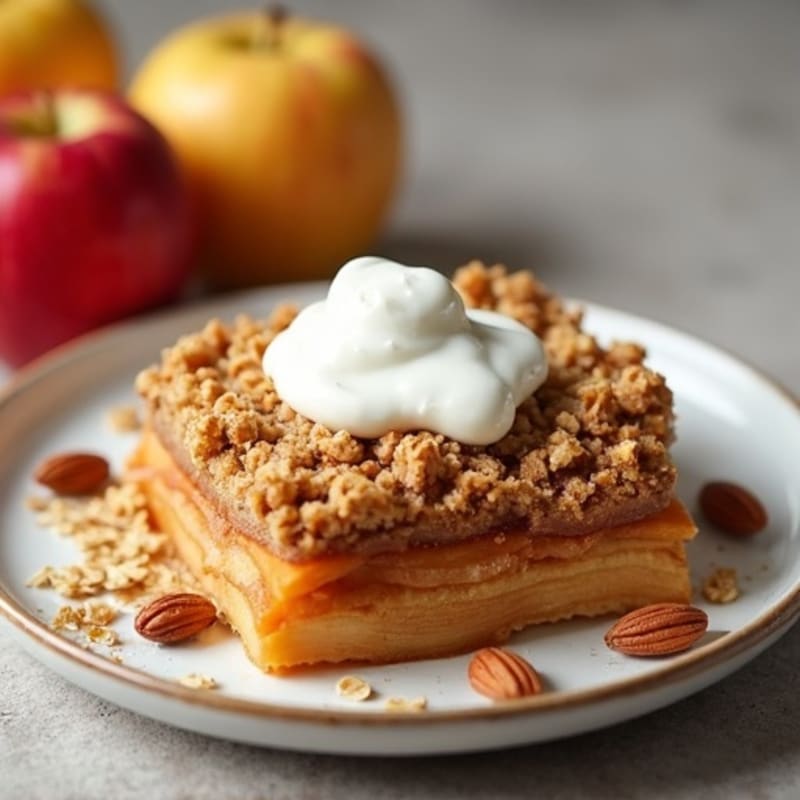 Cinnamon-Spiced Oat and Almond Apple Crumble