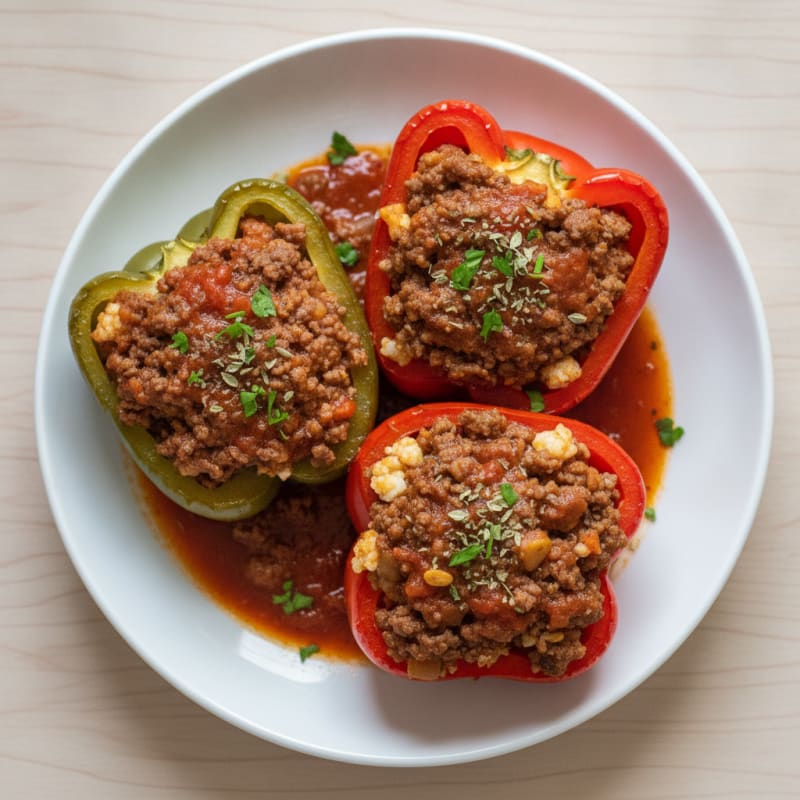 Ground Beef Stuffed Bell Peppers