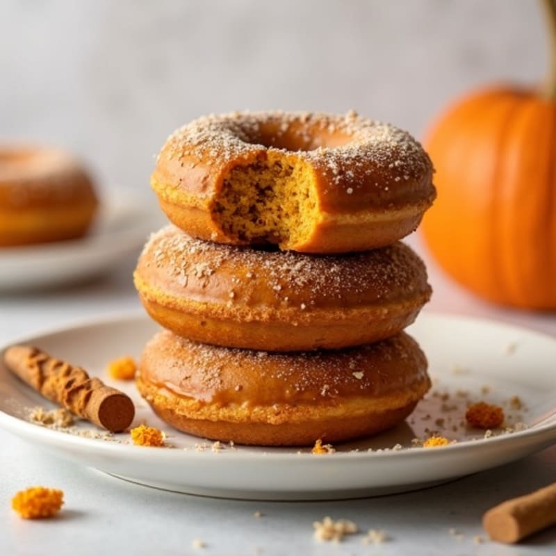 Soft Baked Pumpkin Spice Donuts