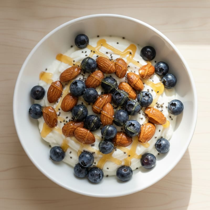 Day 1: High-Protein Greek Yogurt & Berry Bowl