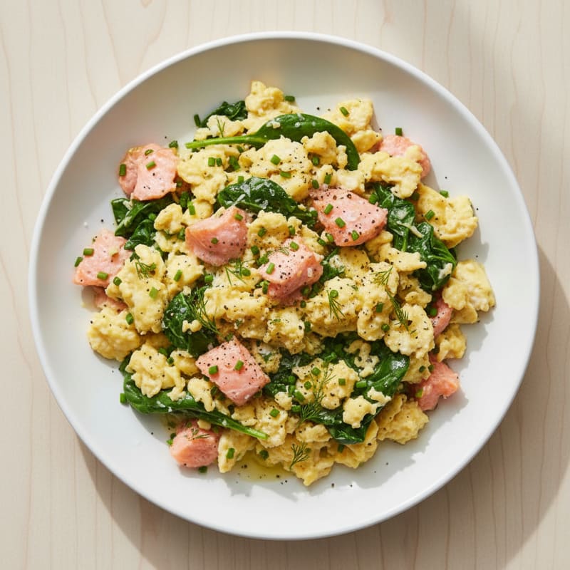 Creamy Smoked Salmon Scramble