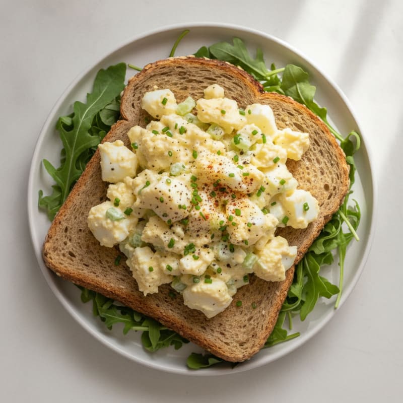 Classic Egg Salad with Peppery Arugula