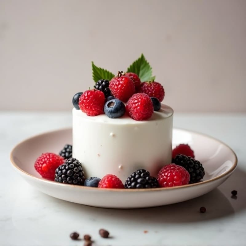 Greek Yogurt Protein Mousse with Berries