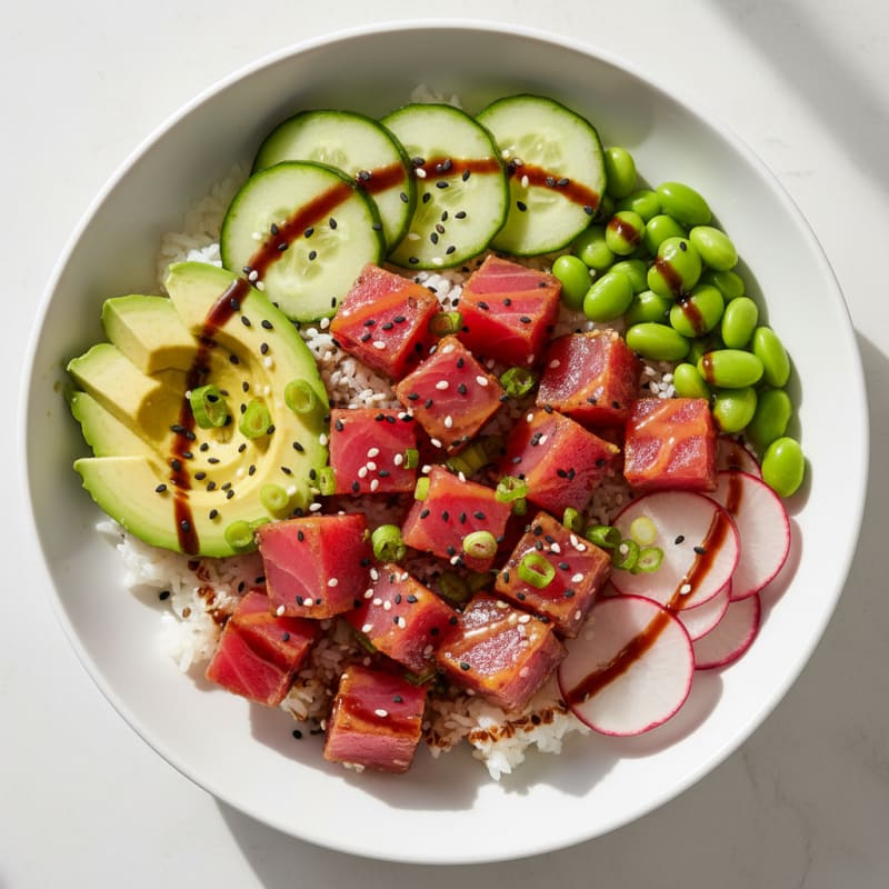 Zesty Hawaiian Tuna Poke Bowl
