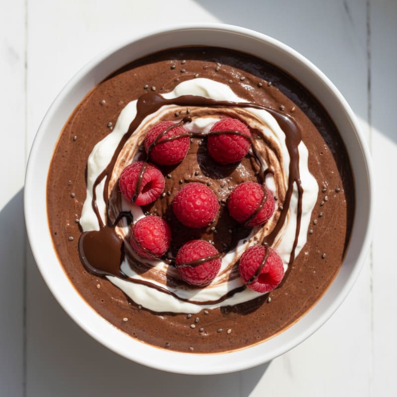 Silky Chocolate Protein Pudding with Greek Yogurt