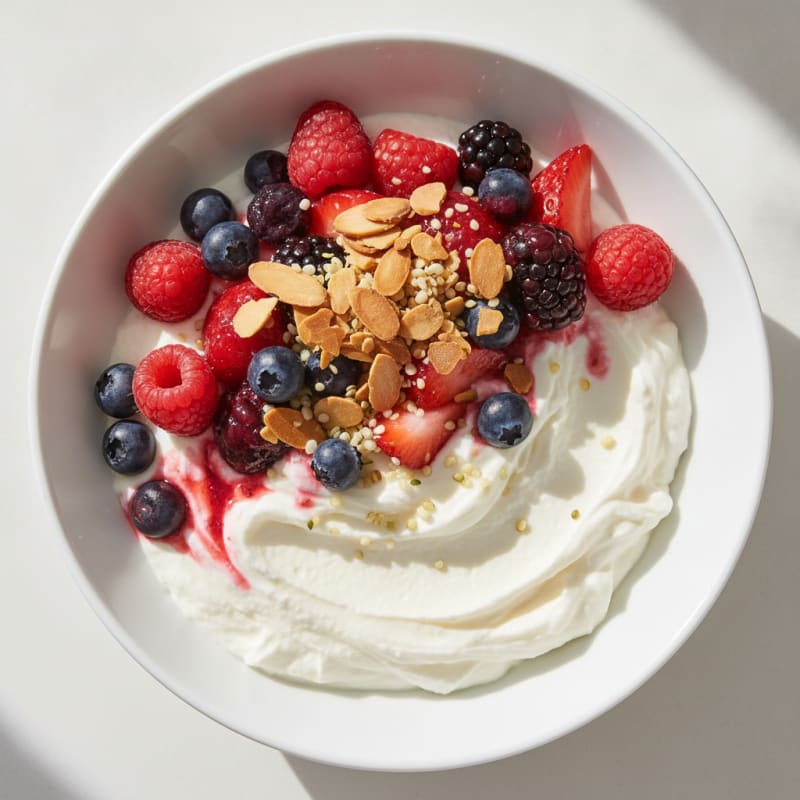 Creamy Greek Yogurt Protein Parfait with Mixed Berries