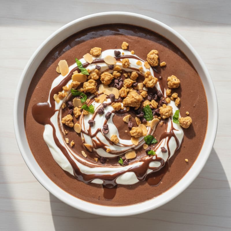 Silky Chocolate Protein Pudding with Greek Yogurt