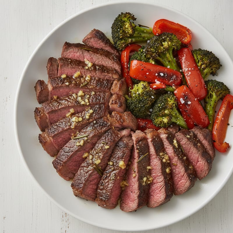 Garlic Herb Steak with Roasted Vegetables