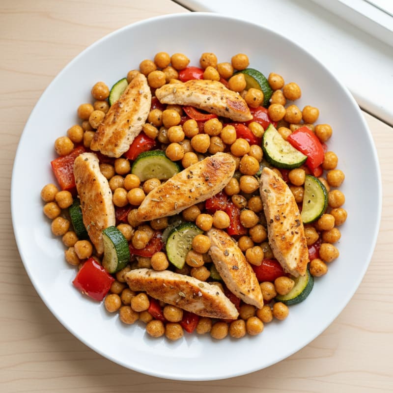 Zesty Roasted Vegetable and Chickpea Medley