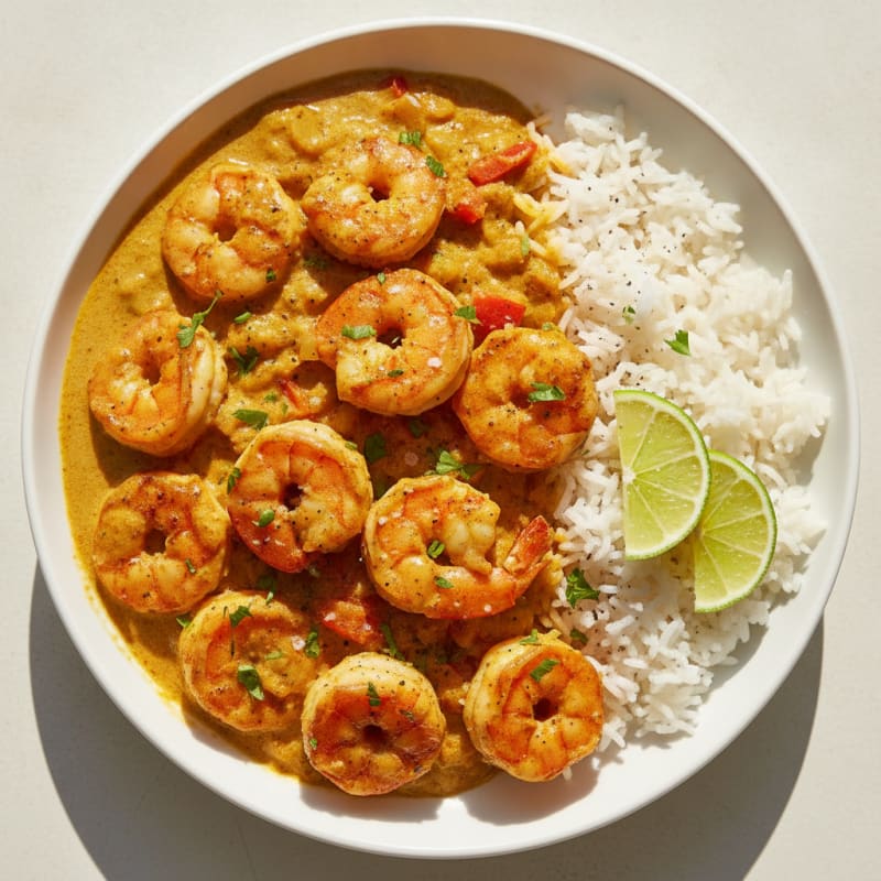 Indian Coconut Curry Shrimp