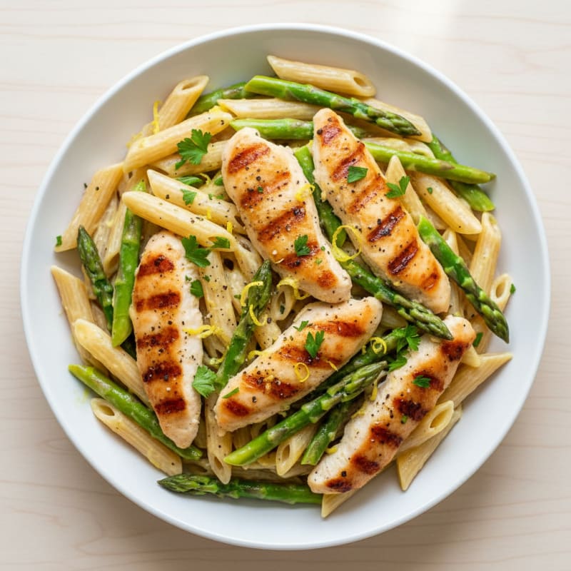 Creamy Zesty Lemon Asparagus Pasta