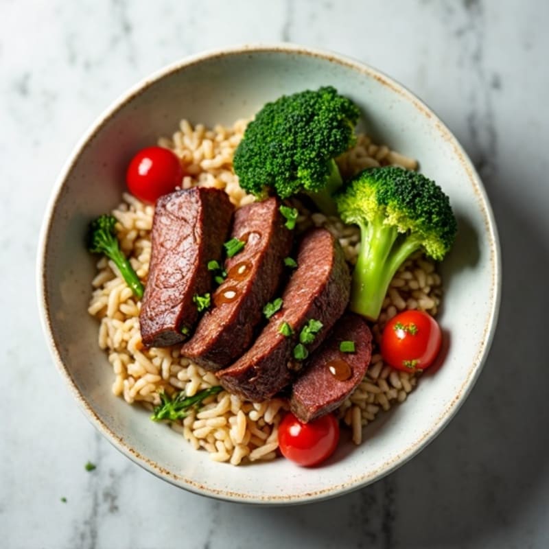 Healthy Beef and Broccoli Rice Bowl