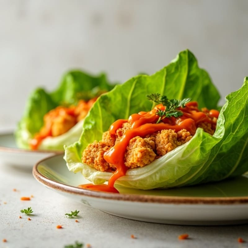 Crispy Buffalo Chicken Lettuce Wrap