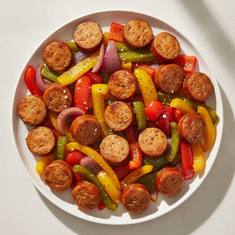 Sheet Pan Sausage and Peppers