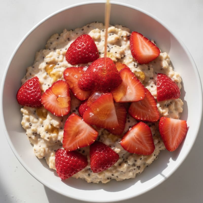 Strawberry Shortcake Overnight Oats