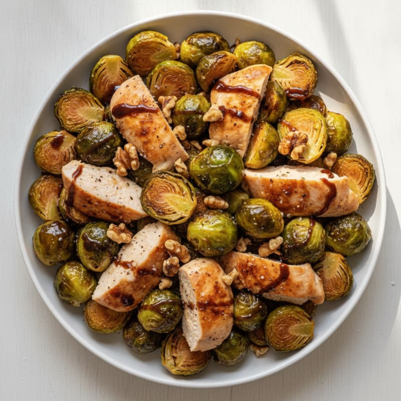 Roasted Brussels Sprouts with Balsamic Glaze