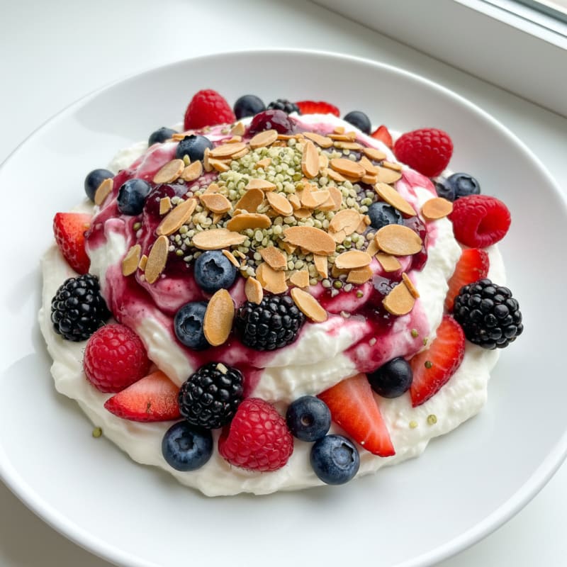 Creamy Greek Yogurt Protein Parfait with Mixed Berries