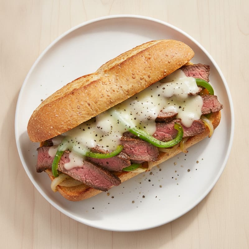 Clean-Eating Philly Cheesesteak Sandwich