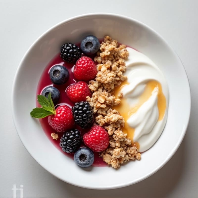 Greek Yogurt with Mixed Berries and Protein Powder