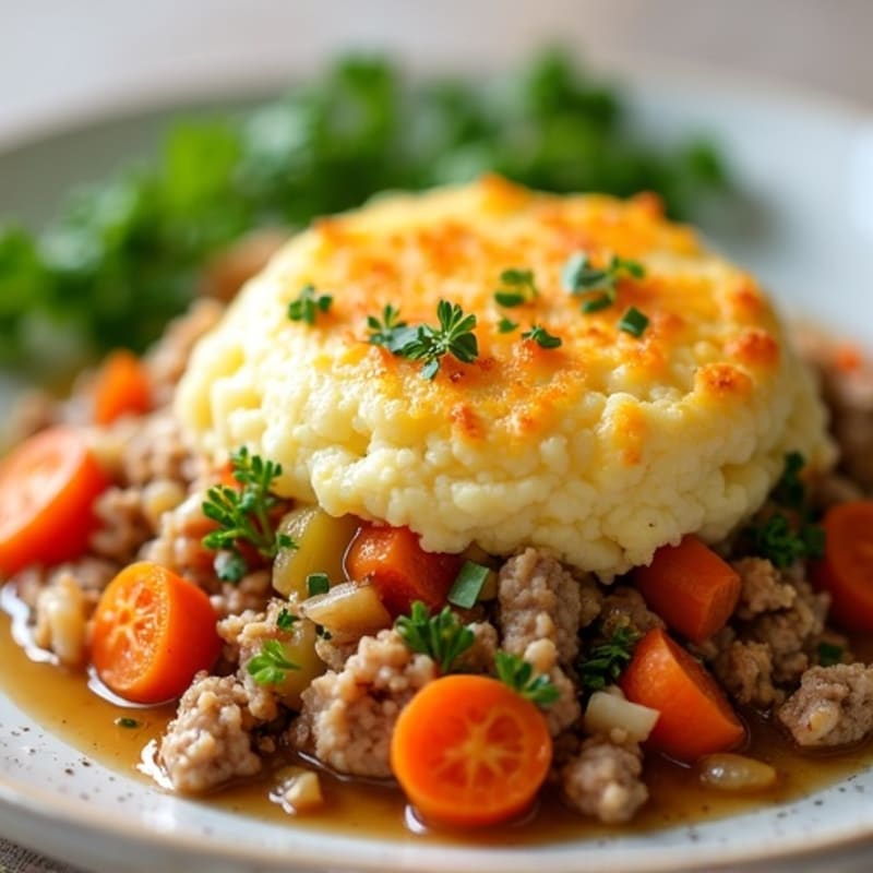 Cauliflower-Topped Turkey Shepherd's Pie