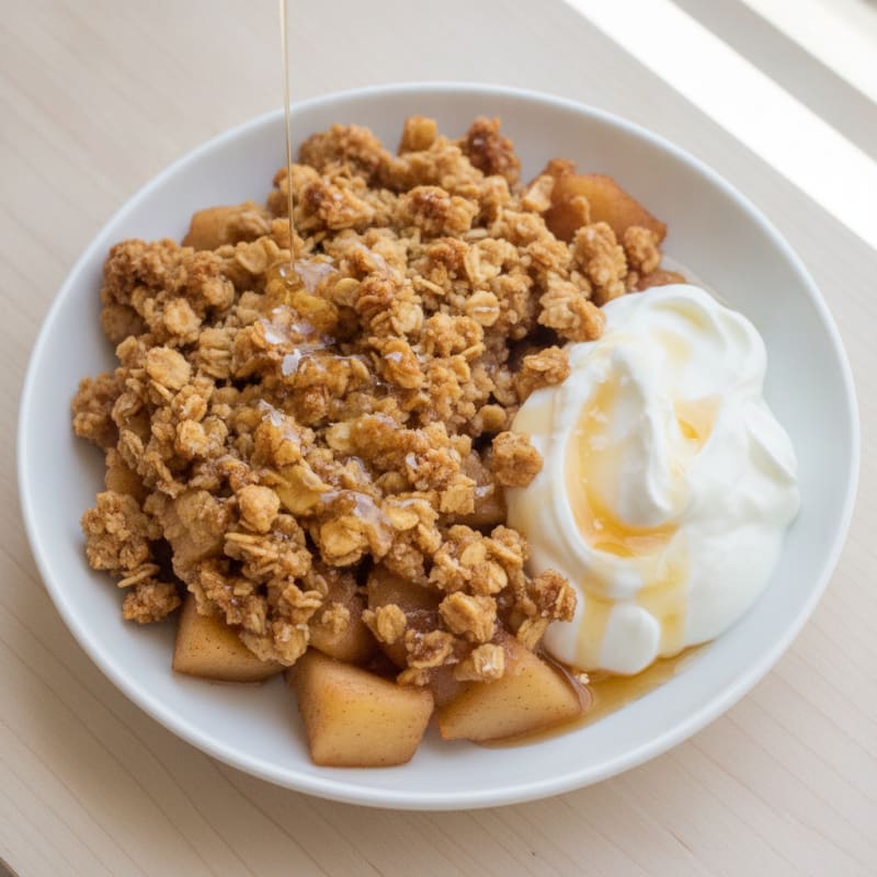 Baked Apple Crumble with Oat Topping