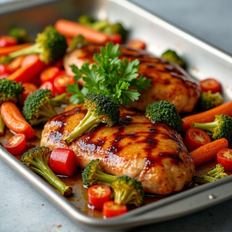Sheet Pan Teriyaki Chicken and Roasted Vegetables