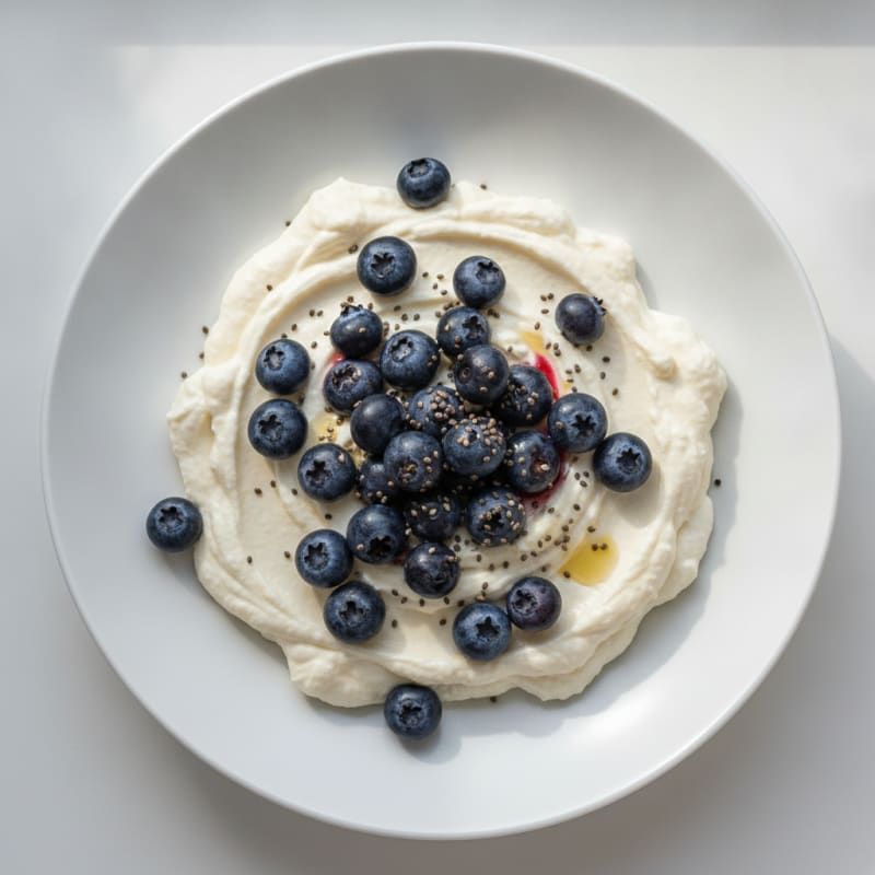 Silky Greek Yogurt Protein Pudding with Berries