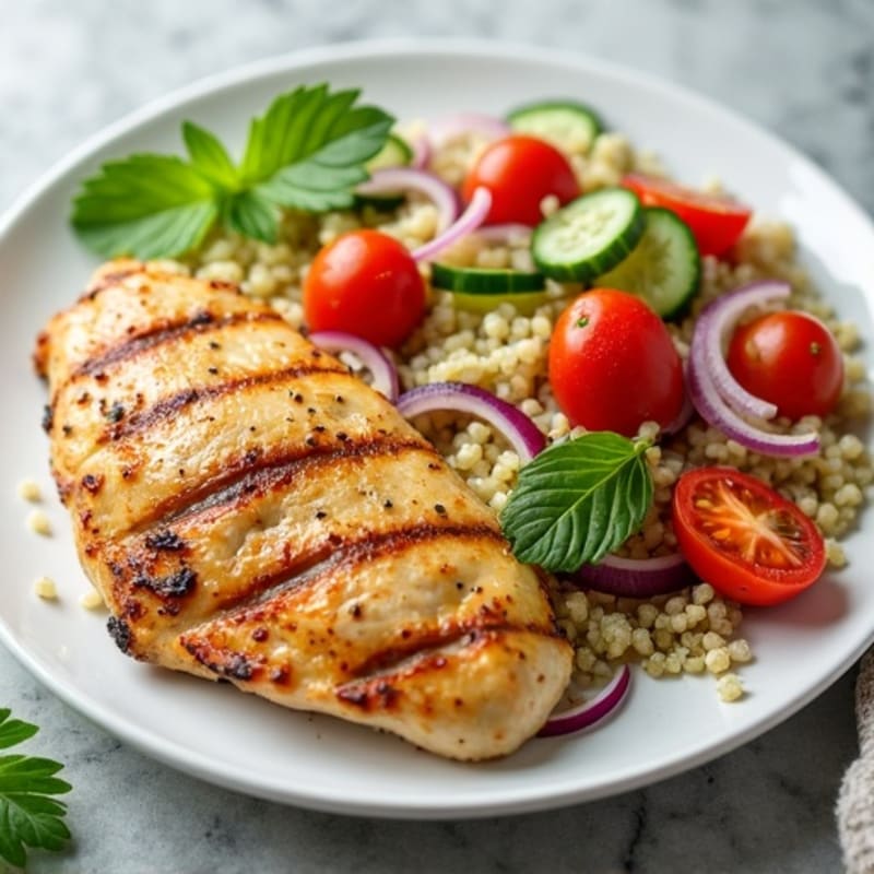 Grilled Chicken Breast with Quinoa Salad