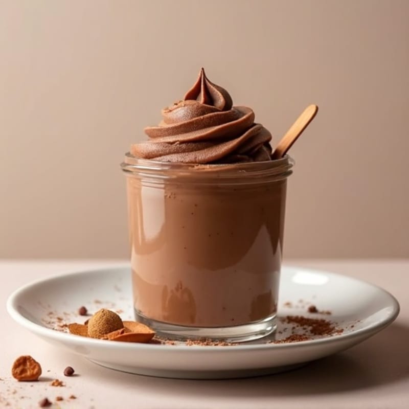 Chocolate Protein Pudding with Almond Butter