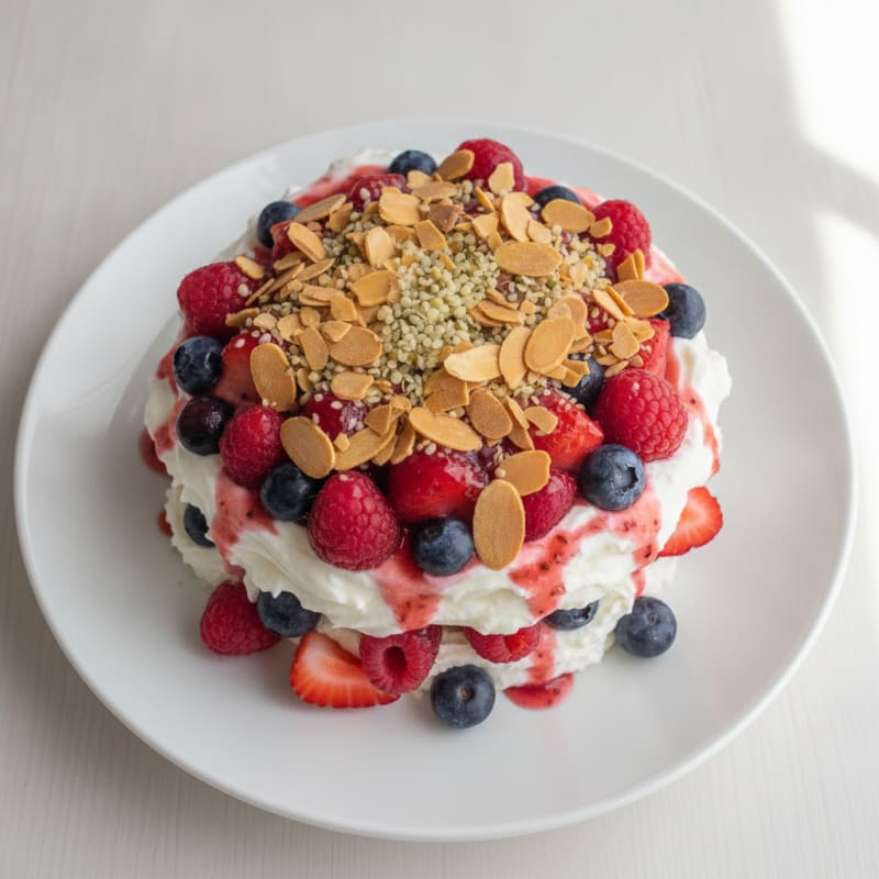 Greek Yogurt Protein Parfait with Mixed Berries