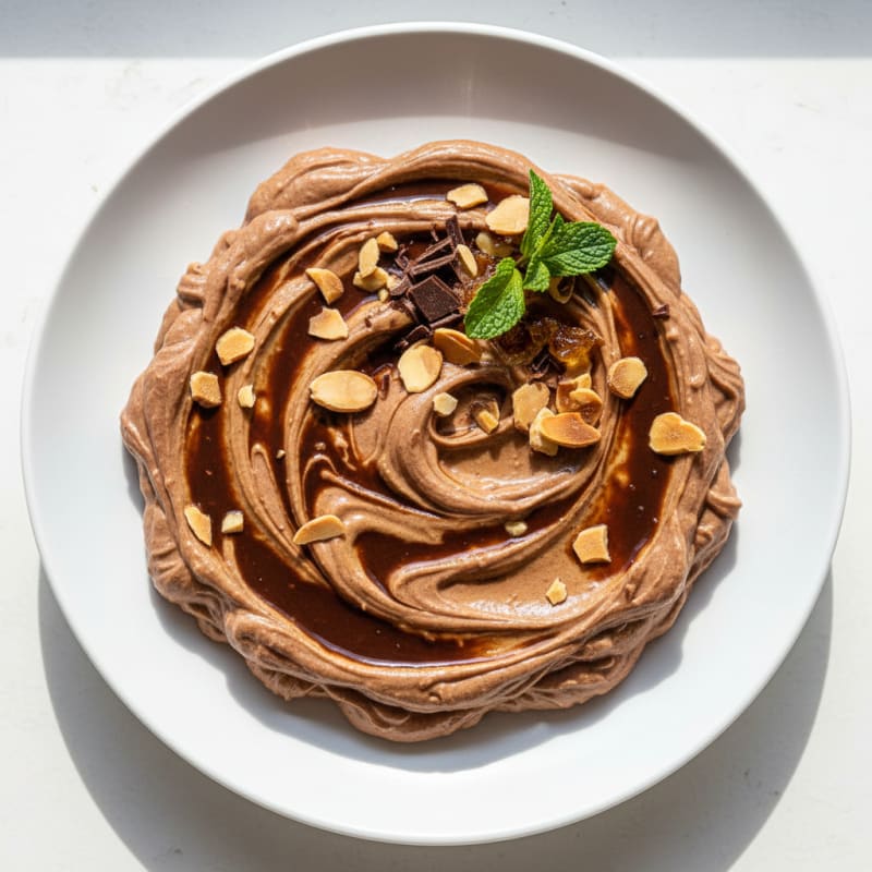 Silky Greek Yogurt Protein Mousse with Almond Butter