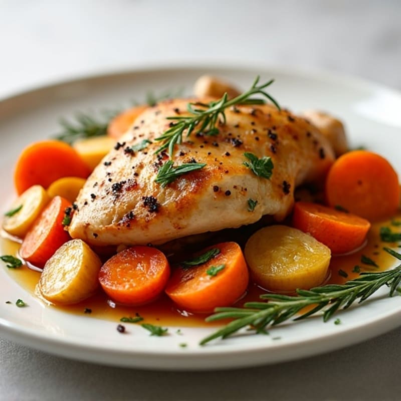 Sheet Pan Herb-Roasted Chicken and Root Vegetables
