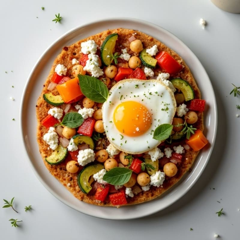 Crispy Herb-Roasted Vegetable Flatbread