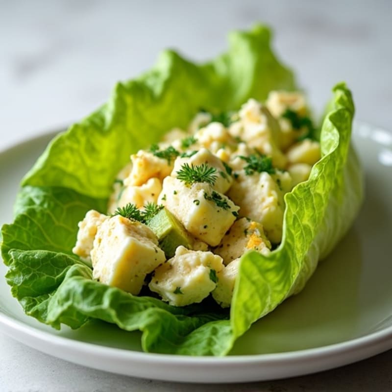 Fresh Herb-Loaded Egg Salad Lettuce Wrap