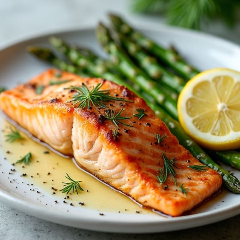 Lemon-Herb Baked Salmon with Roasted Asparagus